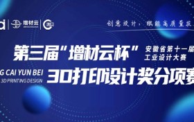 安徽省工业设计大赛，第三届“增材云杯”3D打印设计奖分项赛征集公告